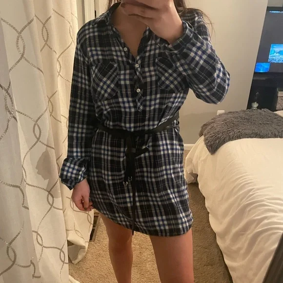 abercrombie flannel shirt dress Comfy flannel shirt dress